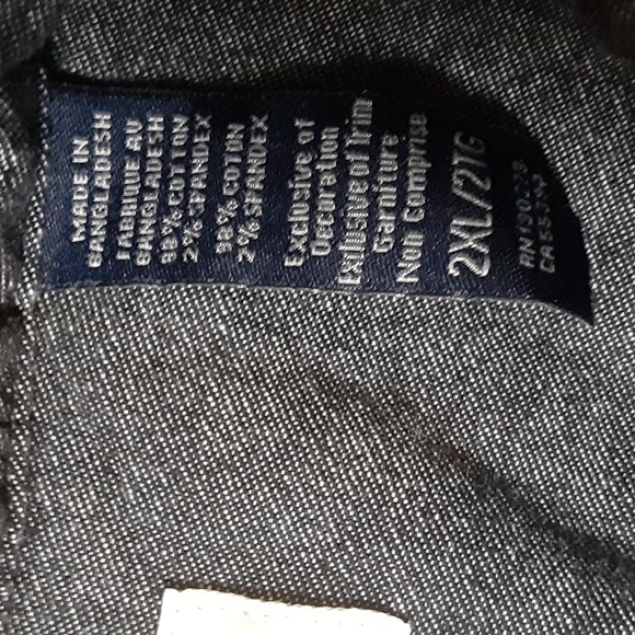 WRANGLER  DENIM  BUTTON FRONT SHIRT, SIZE 2 XL - Picture 5 of 10